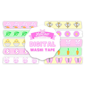 Spring Fluff Digital Washi Tape